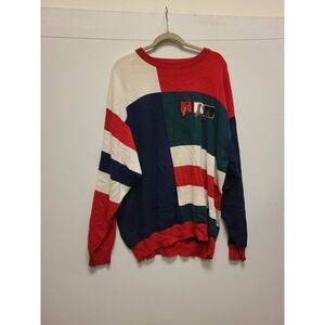 Cotton Traders XL Sweater Multicolor 100% Cotton Golf Bags Knit‎ Pullover